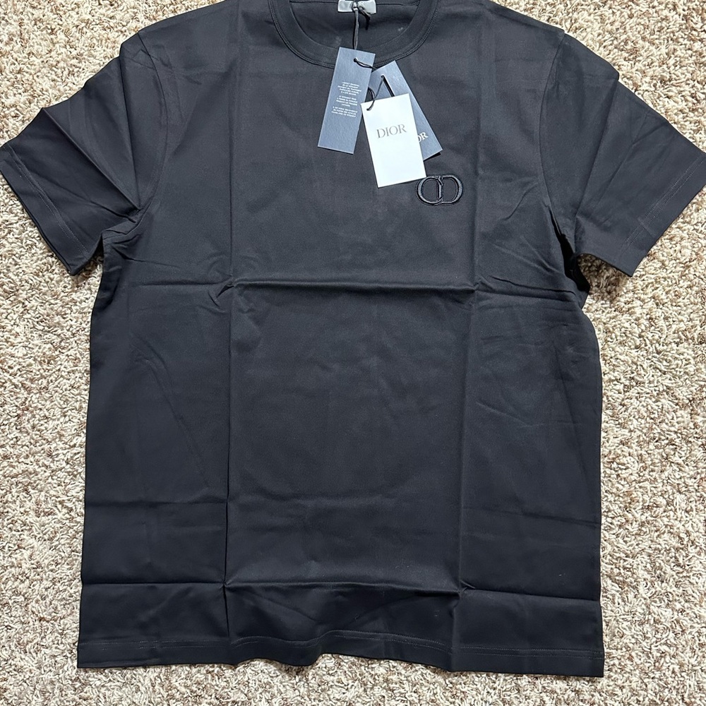 Dior Black Short-Sleeve Logo T-Shirt